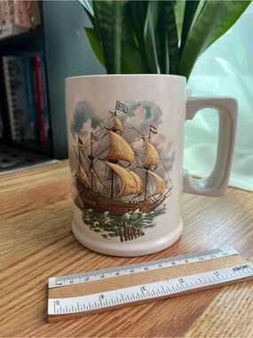 Vintage Arthur Wood England Mug, Fine China Seaboard Sailing Ship 🚢